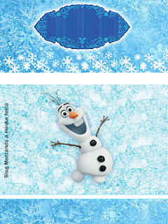 Olaf de Frozen Sonriendo: Etiquetas para Candy Bar para Imprimir Gratis. 