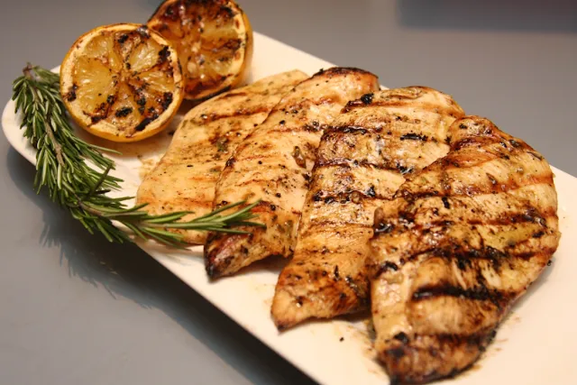 Marinated chicken grilled to perfection, often served with rice or bread
