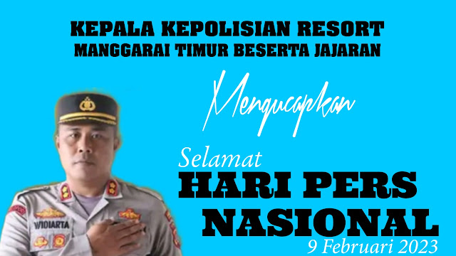 Kapolres Manggarai Timur Mengucapkan Selamat Hari Pers Nasional