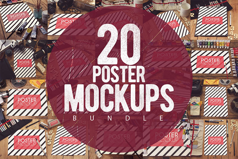 20 Poster Mockups Bundle
