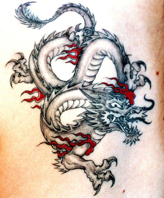dragon vs tiger tattoo. 