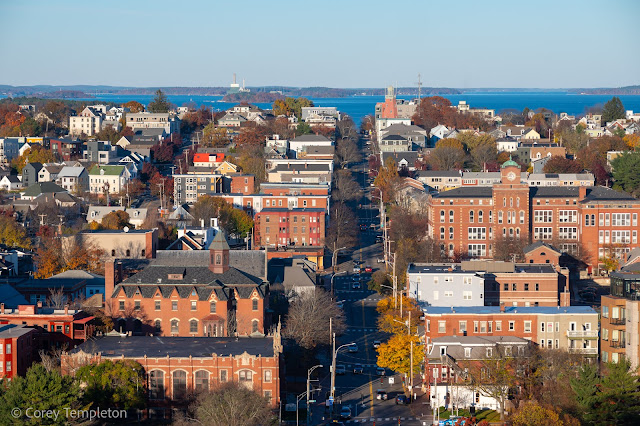 Portland Maine A view towards Munjoy Hill from the top of Maine's new tallest building. Stay tuned for way too many photos from this amazing spot. #PortlandMaine #PortlandME #Maine