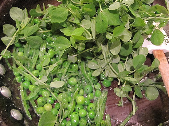 Three Peas with Tarragon & Cream