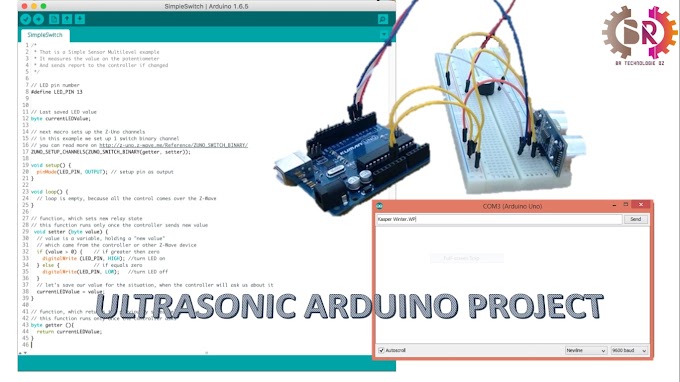 تجربة حساس الصوت و حساب المسافة به ultrasonic sesor arduino  التجربة 