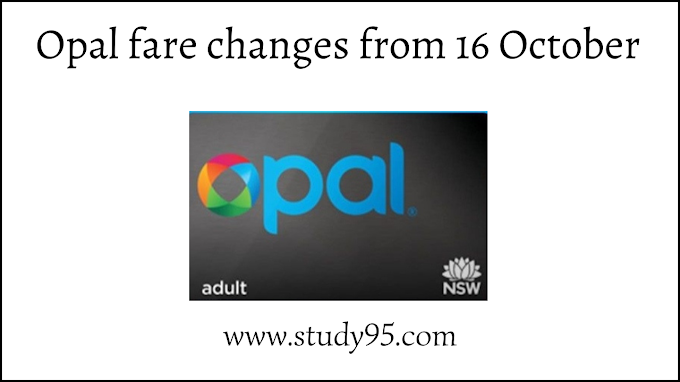 Opal fare changes from 16 October - Study95