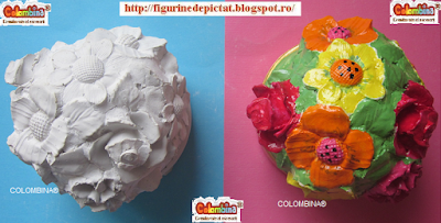 Statueta Vaza cu Flori primavara de colorat ziua mamei