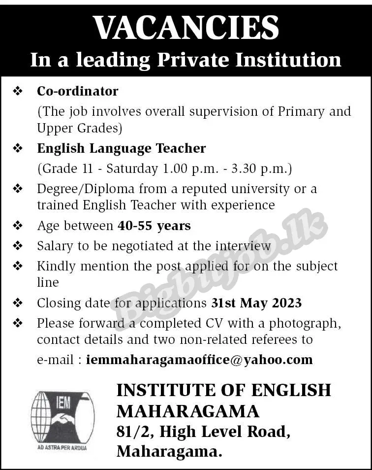 Today Paper Advertisement Jobs Vacancies - 21-05-2023