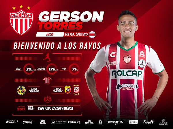 Oficial: El Necaxa ficha a Gerson Torres