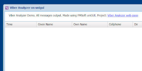Viber Analyzer on uniGui ScreenShot