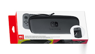 Nintendo Switch dark grey carrying case with a screen protector