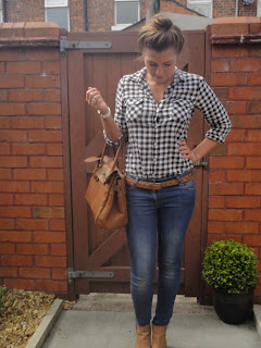 Checked Shirt, Checked Shirt & Jeans, Brown Boots & Checked Boots, Mulberry Bayswater