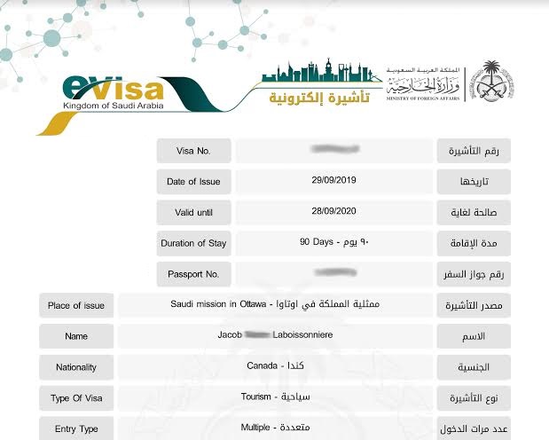 Saudia E-visa Online Apply