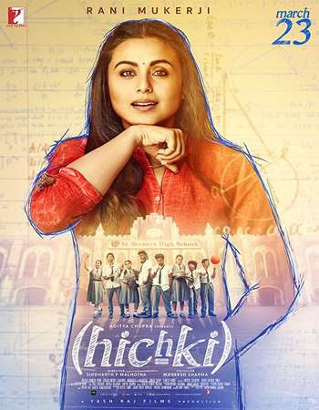 Poster Of Hindi Movie Hichki 2018 Full HD Movie Free Download 720P Watch Online