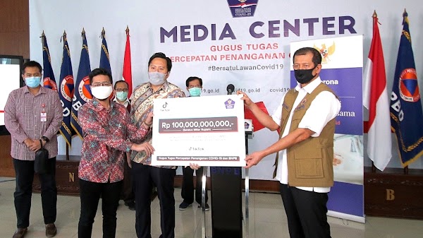 Seremonialnya Udah, tapi Bantuan Rp100 M dari TikTok Belum juga Diterima Gugus Tugas COVID-19