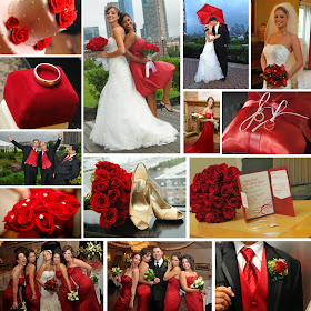 decoração casamento vermelho e branco