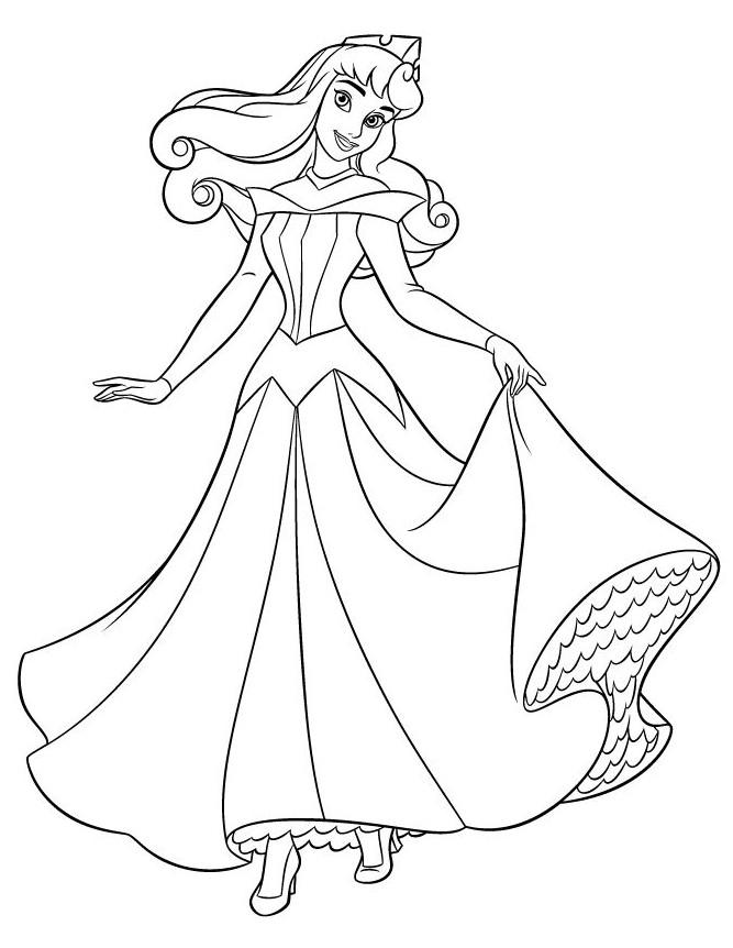 Contoh Gambar  Gambar  Mewarnai  Princess  Aurora KataUcap