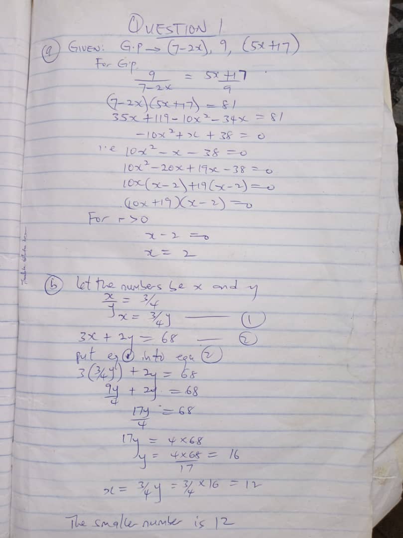 2022 waec mathematics essay answers