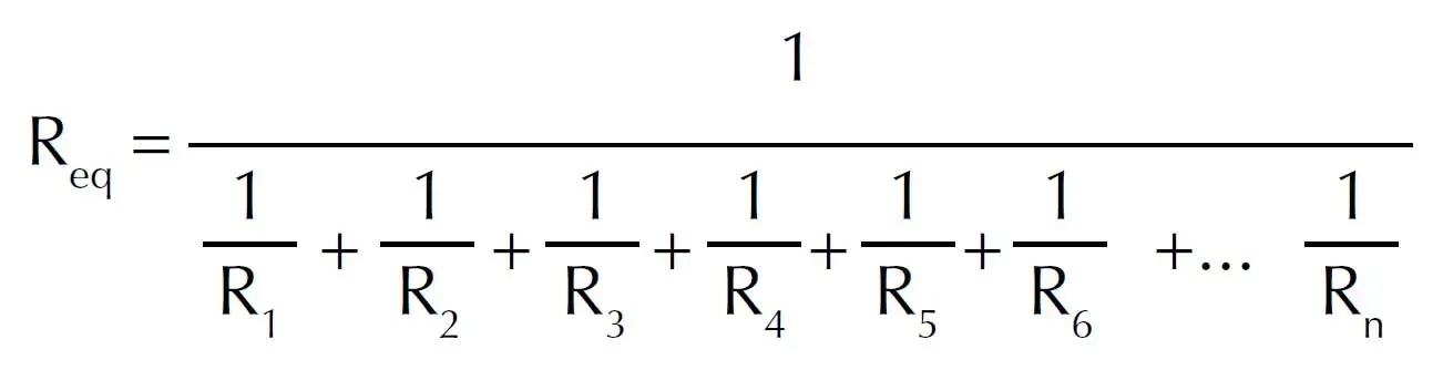 Instalaciones eléctricas residenciales - Ecuación para determinar la resistencia equivalente de un circuito eléctrico 