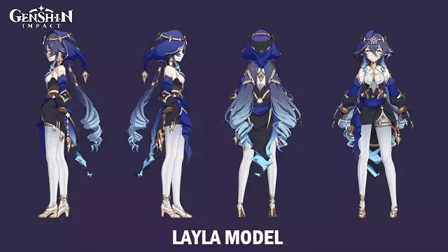 genshin impact layla, genshin 3.2 leaks, genshin layla, genshin layla model, genshin layla appearance, genshin layla look