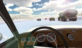 Screenshots of the Russian snow traffic racer for Android tablet, phone.