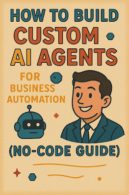 Visual flowchart showing how no-code AI agents automate business tasks from data analysis to customer support