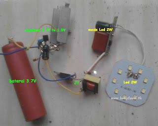 cara membuat joule thief trafo bekas charger hp