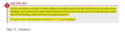 concealed space,nfpa13,nfpa  13, handbook,fire sprinkler,كواشف  دخانود,لرشاشات,الكود  المصري,الكودالقطري,الكود السعودي,الكود  الاماراتي