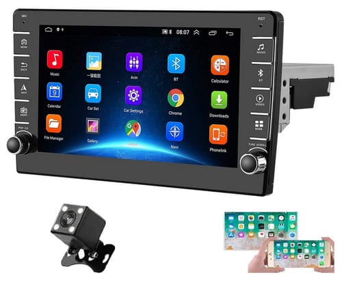 Camecho 8 inch 1080P Android 9.0 Double Din Radio