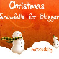Christmas snowfalls with breeze for Blogger 2012