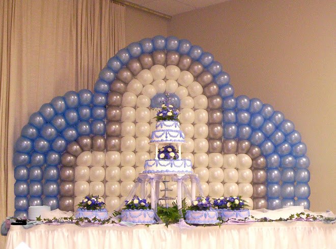Wedding Backdrop for Cake Table Something beautiful in Blue