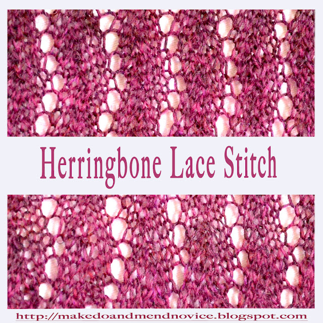 Herringbone Eyelet Lace Knit Stitch Pattern Tutorial