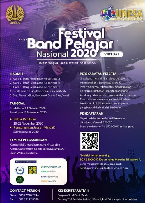 "Festival Band Pelajar Tingkat Nasional 2020" by Unesa