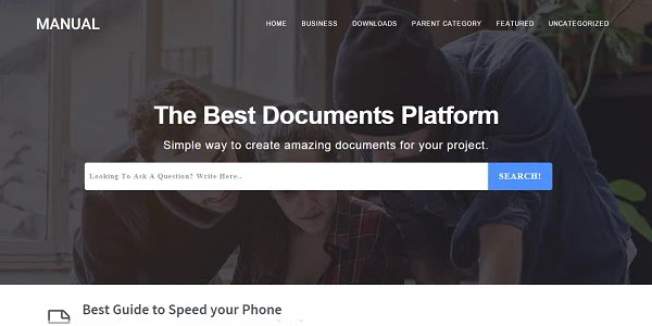 Manual Online Docs Blogger Template