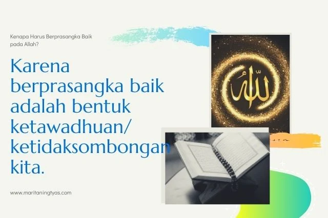 tawadhu bentuk berprasangka baik pada Allah