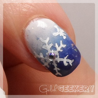 Gelish Snowflake Winter Nails Rough Around The Edges