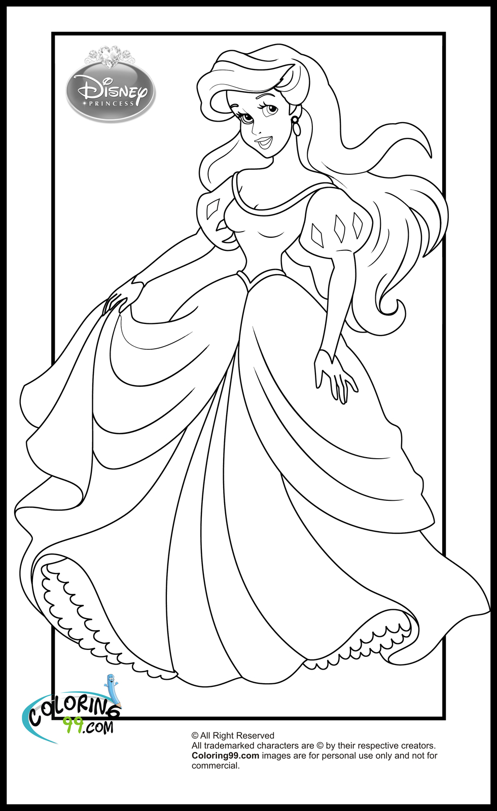 coloring pages Disney on Pinterest Disney Coloring  - princess ariel coloring pages