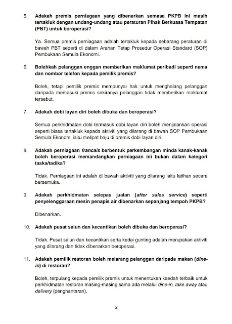 TERBARU!!! SOALAN LAZIM (FAQ) BERKAITAN PERINTAH KAWALAN PERGERAKAN BERSYARAT (PKPB) KEMENTERIAN PERDAGANGAN DALAM NEGERI DAN HAL EHWAL PENGGUNA.