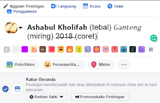 Cara Membuat Tulisan Unik di Facebook