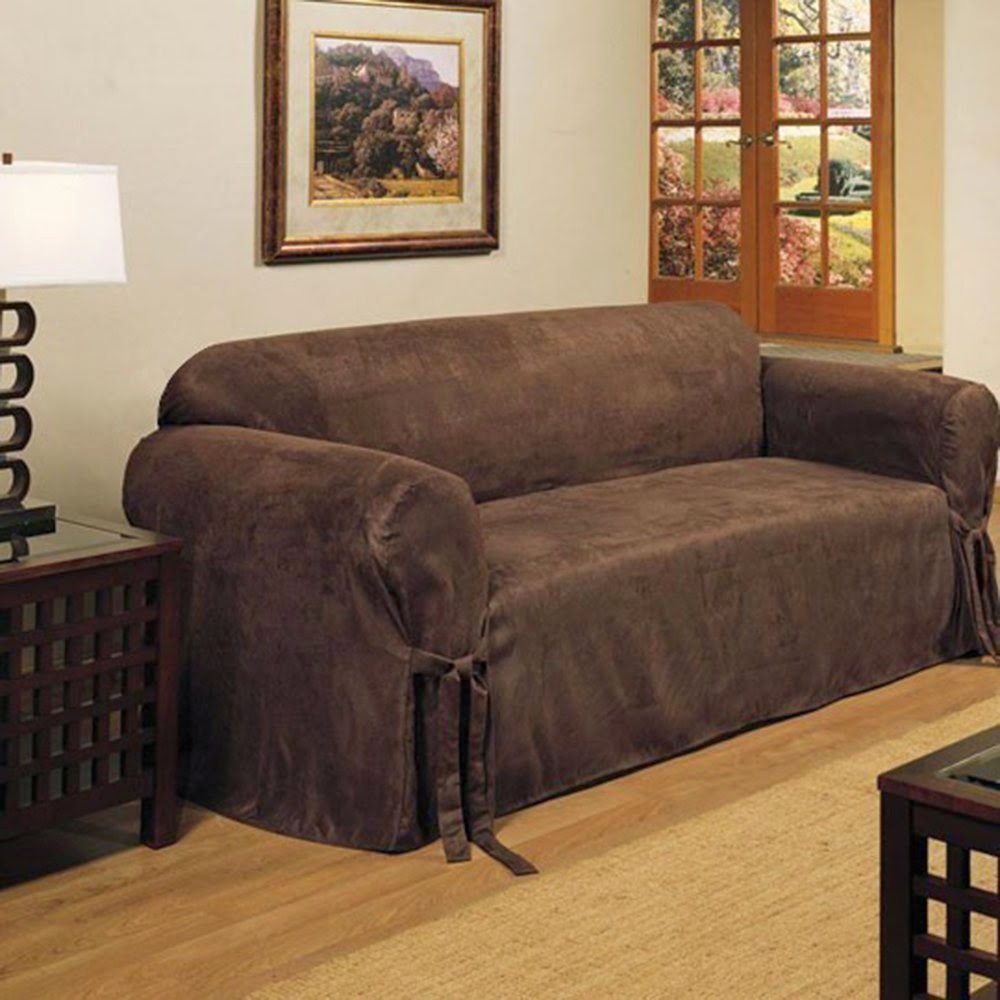 brown dual reclining sofa slipcover