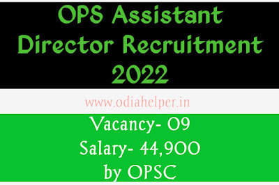OPS Assistant Director recruitment 2022
