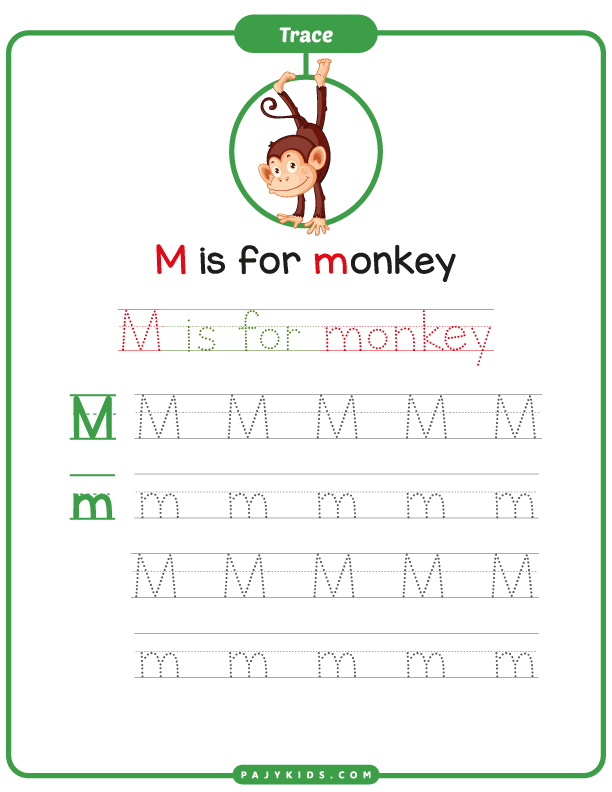 كتابة حرف m - طريقة كتابة حرف m للاطفال - كتابة حرف m على السطر - كتابة حرف m للاطفال