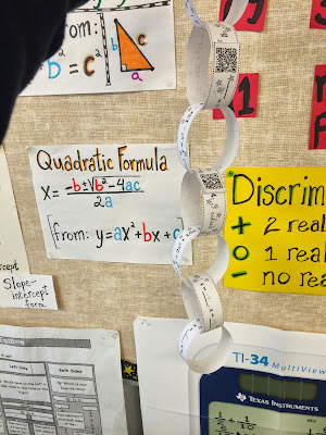 fun quadratics chain activity