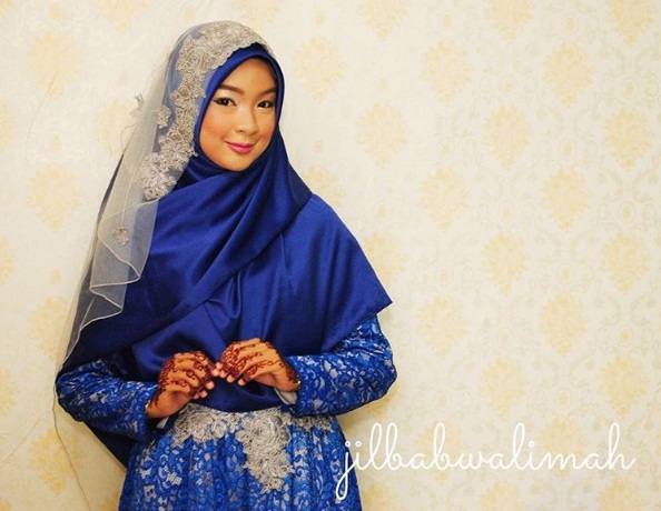 Inspirasi  Hijab Pengantin Muslimah Syari   jilbab walimah