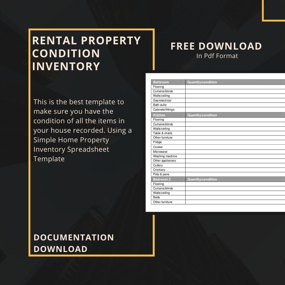 Inventory Template for Rental Property
