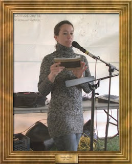 Writer Sandra Ridley, at the Cathedral Village Arts Festival 2011