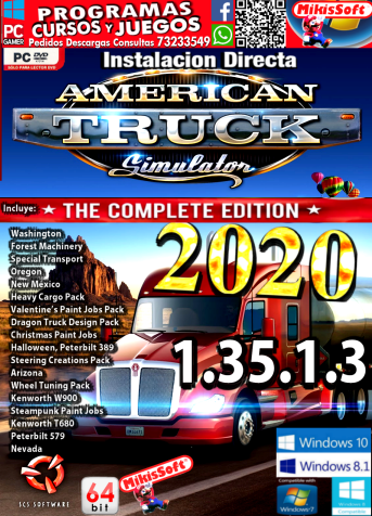 AMERICAN TRUCK SIMULATOR COMPLETO 1.35.1.3 2020