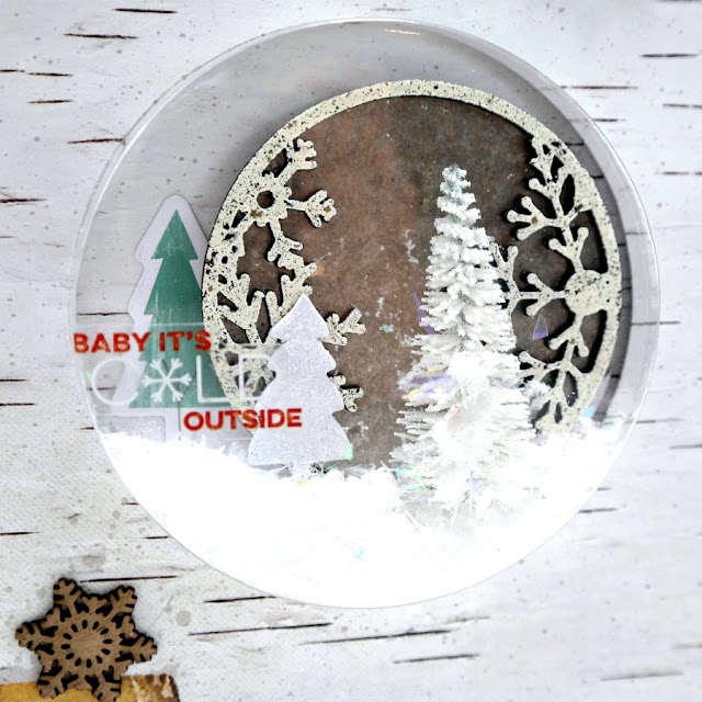 Embossed Artist Trading Coin Winter Shaker Feature by Dana Tatar