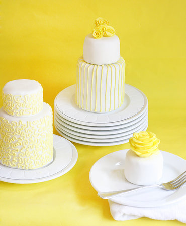 Project Wedding recently featured these adorable mini wedding cakes