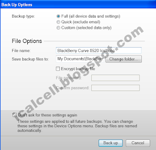 Cara Backup Data Blackberry