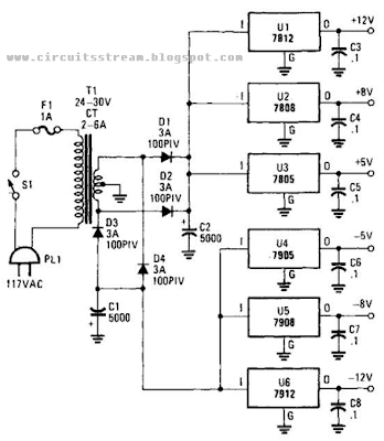 Multivoltage Power Supply Circuit Diagram